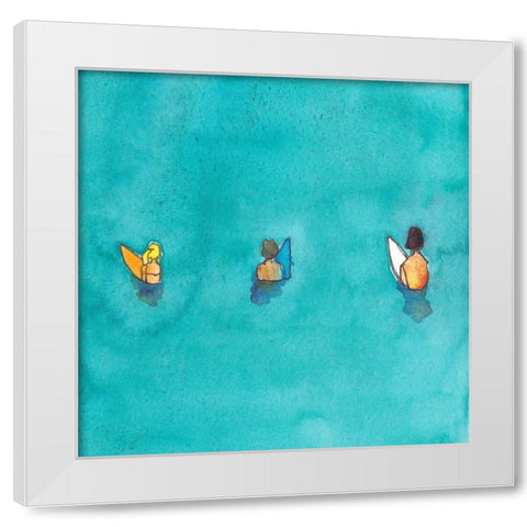 Beach Vibes I White Modern Wood Framed Art Print by McCreery, Paul