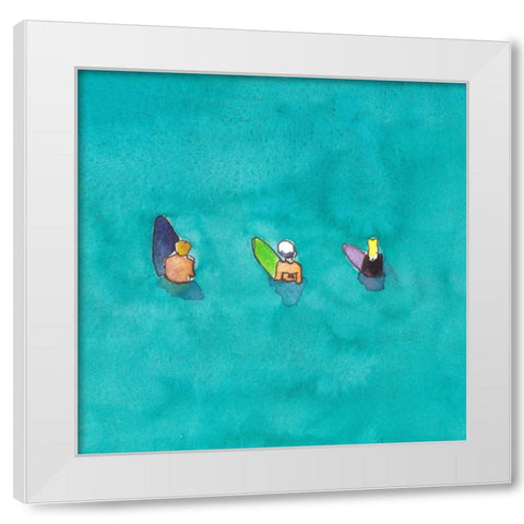 Beach Vibes II White Modern Wood Framed Art Print by McCreery, Paul