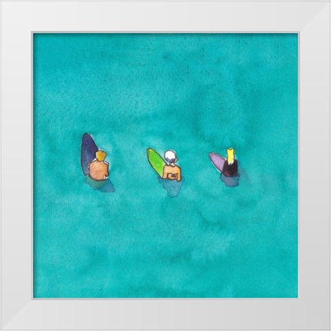 Beach Vibes II White Modern Wood Framed Art Print by McCreery, Paul