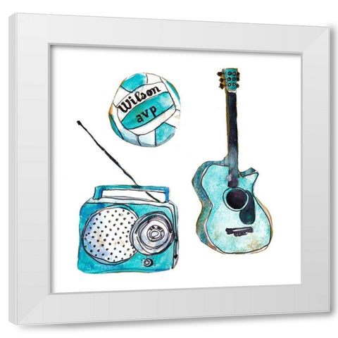 Beach Vibes III White Modern Wood Framed Art Print by McCreery, Paul