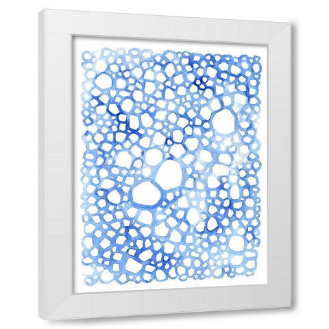 Indigo Plexus II White Modern Wood Framed Art Print by Borges, Victoria