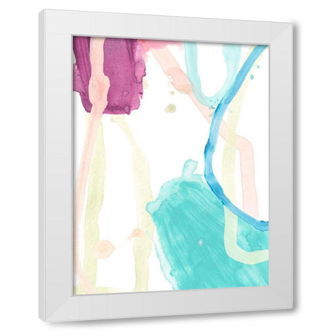 Serpentine Rainbow III White Modern Wood Framed Art Print by Vess, June Erica