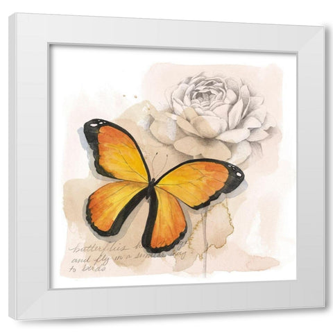 Shadow Box Butterfly IV White Modern Wood Framed Art Print by Popp, Grace