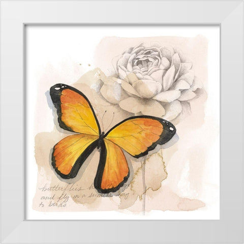 Shadow Box Butterfly IV White Modern Wood Framed Art Print by Popp, Grace