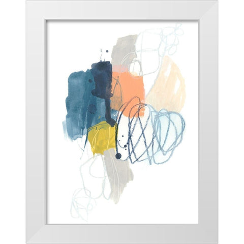 Spiral Context I White Modern Wood Framed Art Print by Vess, June Erica