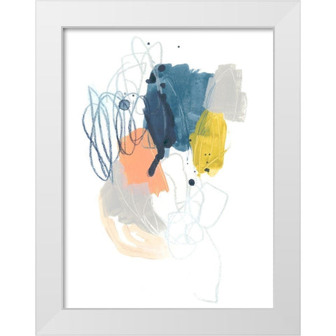 Spiral Context II White Modern Wood Framed Art Print by Vess, June Erica