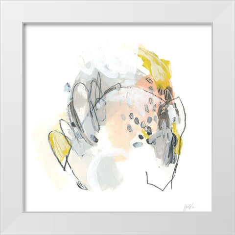 Impetus II White Modern Wood Framed Art Print by Vess, June Erica