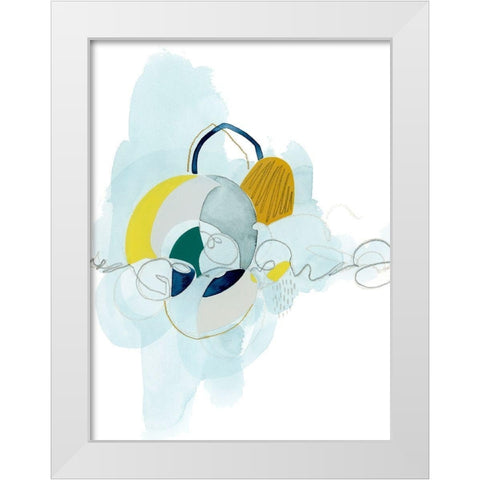 Rhythm Strip I White Modern Wood Framed Art Print by Popp, Grace