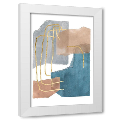 Matter Dissolving II White Modern Wood Framed Art Print by Wang, Melissa