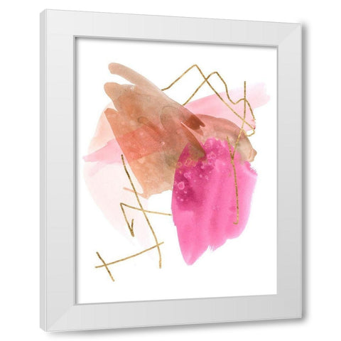 Rose Edge II White Modern Wood Framed Art Print by Wang, Melissa