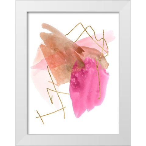 Rose Edge II White Modern Wood Framed Art Print by Wang, Melissa