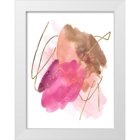 Rose Edge III White Modern Wood Framed Art Print by Wang, Melissa