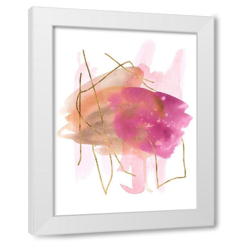 Rose Edge IV White Modern Wood Framed Art Print by Wang, Melissa