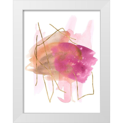 Rose Edge IV White Modern Wood Framed Art Print by Wang, Melissa