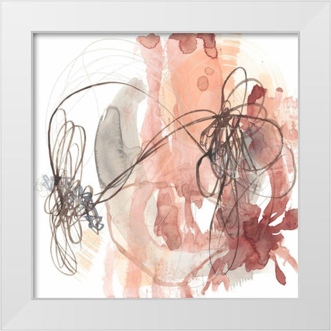 Linear Connection I White Modern Wood Framed Art Print by Goldberger, Jennifer