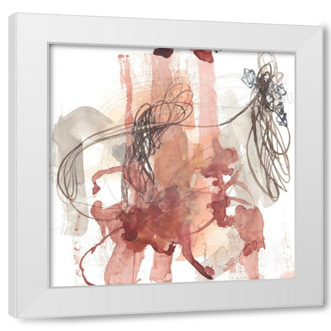 Linear Connection II White Modern Wood Framed Art Print by Goldberger, Jennifer