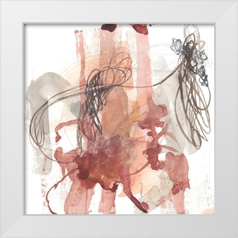 Linear Connection II White Modern Wood Framed Art Print by Goldberger, Jennifer