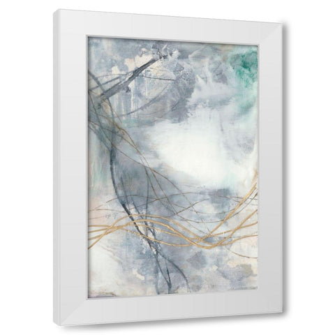 Undulating Oro II White Modern Wood Framed Art Print by Goldberger, Jennifer