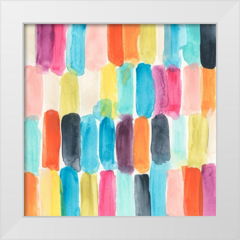 Swish Swatch I White Modern Wood Framed Art Print by Vess, June Erica