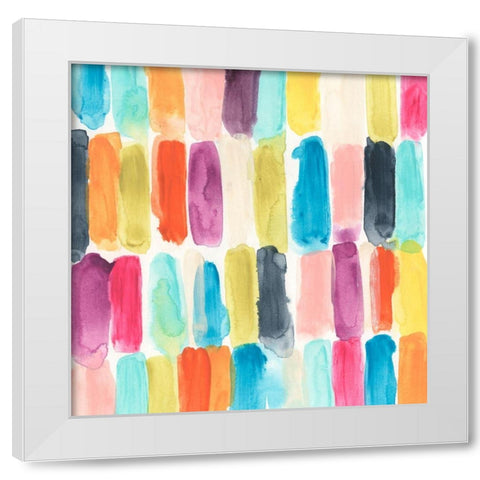 Swish Swatch II White Modern Wood Framed Art Print by Vess, June Erica