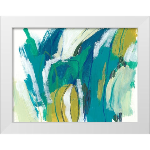 Rainforest Rhythm I White Modern Wood Framed Art Print by Vess, June Erica