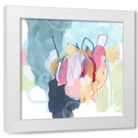 Chromatic Tangle II White Modern Wood Framed Art Print by Vess, June Erica