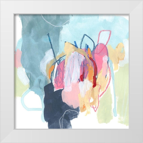 Chromatic Tangle II White Modern Wood Framed Art Print by Vess, June Erica