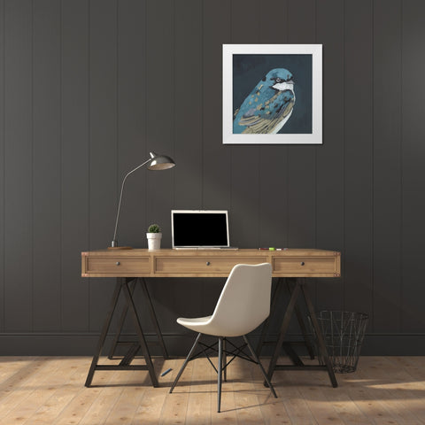 Vivid Bird II White Modern Wood Framed Art Print by Wang, Melissa