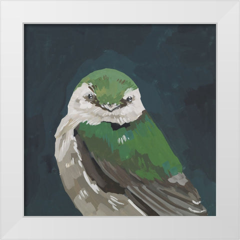 Vivid Bird III White Modern Wood Framed Art Print by Wang, Melissa