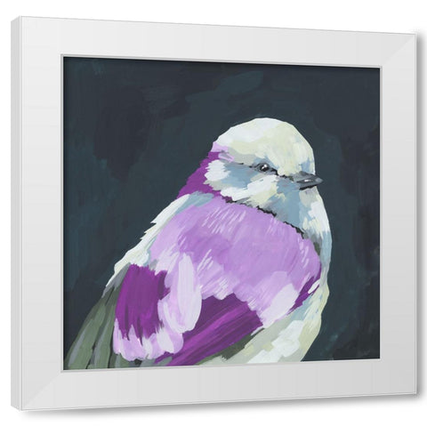 Vivid Bird IV White Modern Wood Framed Art Print by Wang, Melissa