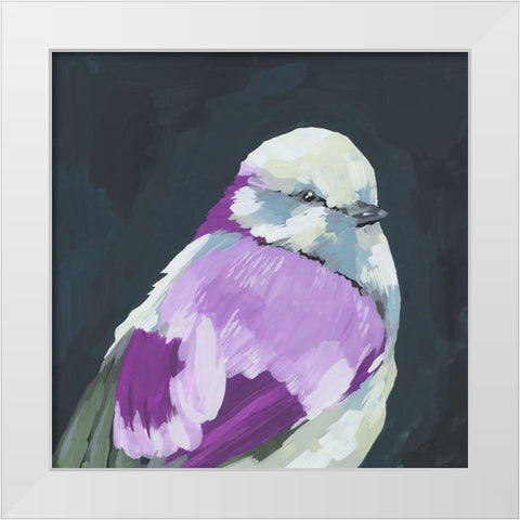 Vivid Bird IV White Modern Wood Framed Art Print by Wang, Melissa