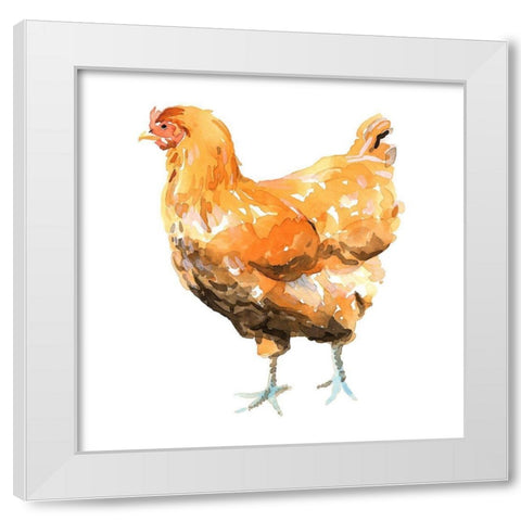 Wild Chicken II White Modern Wood Framed Art Print by Scarvey, Emma