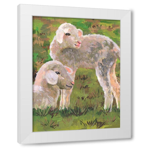 In the Meadow I White Modern Wood Framed Art Print by Wang, Melissa