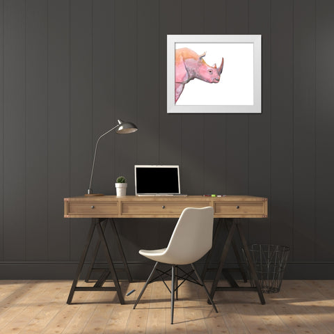 Sunset Safari III White Modern Wood Framed Art Print by Ludwig, Alicia