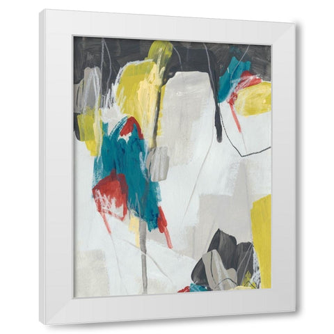 Mix and Mingle I White Modern Wood Framed Art Print by Vess, June Erica