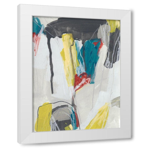 Mix and Mingle II White Modern Wood Framed Art Print by Vess, June Erica