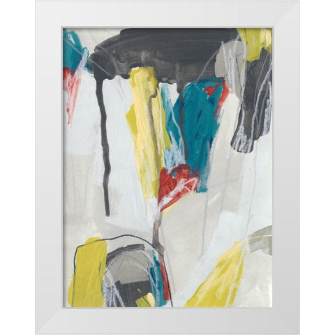 Mix and Mingle II White Modern Wood Framed Art Print by Vess, June Erica