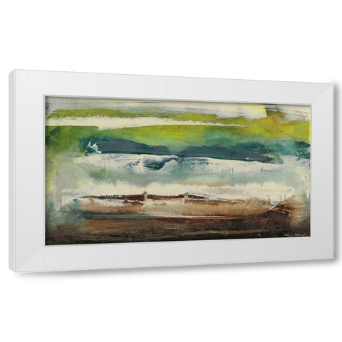 Tangent I White Modern Wood Framed Art Print by Gordon, Sharon