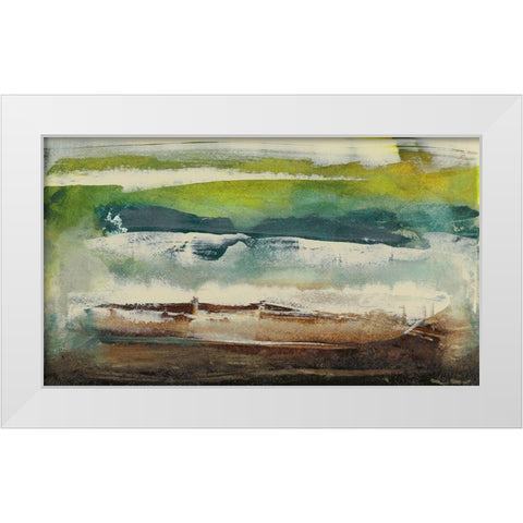 Tangent I White Modern Wood Framed Art Print by Gordon, Sharon