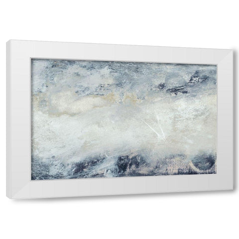 Hushed V White Modern Wood Framed Art Print by Gordon, Sharon