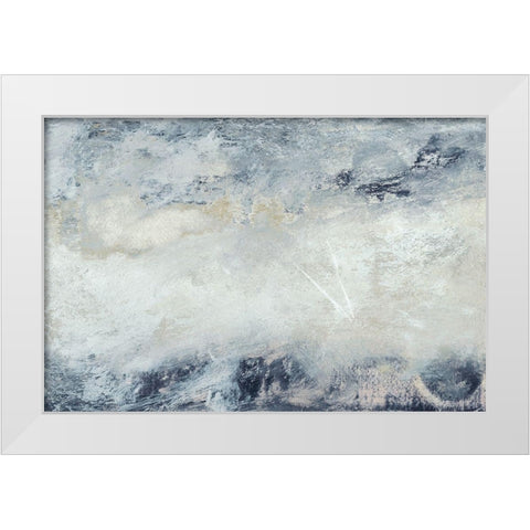 Hushed V White Modern Wood Framed Art Print by Gordon, Sharon