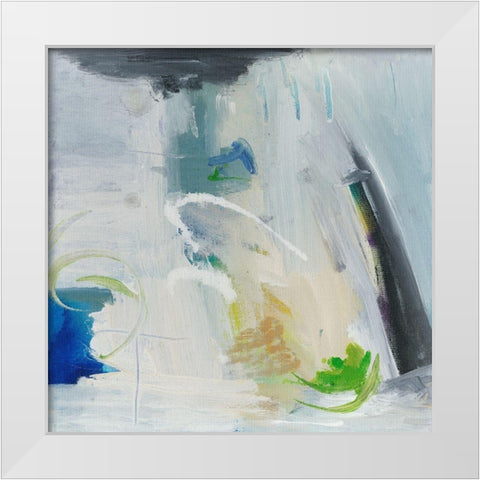 Floating Fantasies II White Modern Wood Framed Art Print by Combs, Joyce