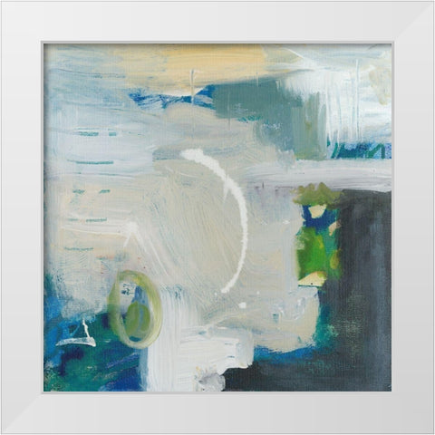Floating Fantasies III White Modern Wood Framed Art Print by Combs, Joyce