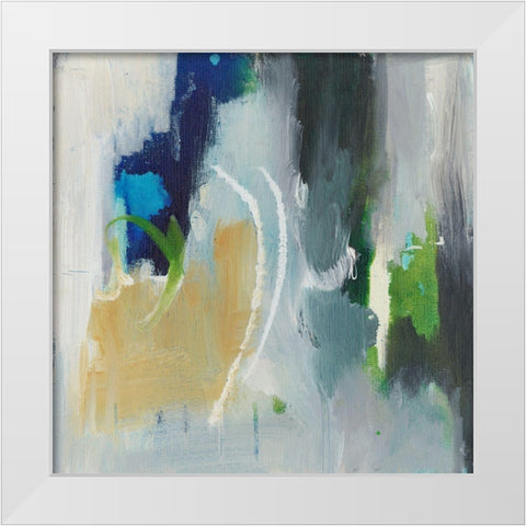 Floating Fantasies IV White Modern Wood Framed Art Print by Combs, Joyce