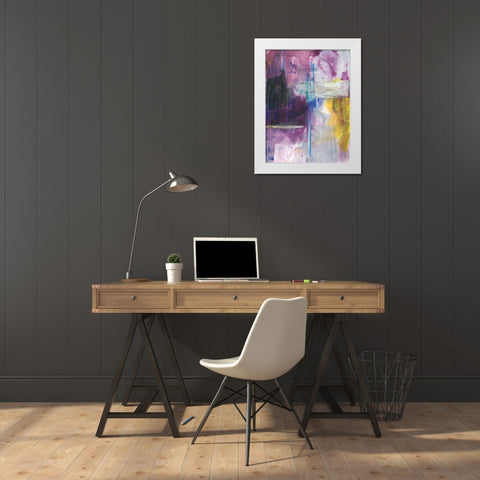 New Beginning II White Modern Wood Framed Art Print by Combs, Joyce