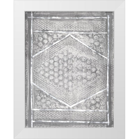 Neutral Aztec I White Modern Wood Framed Art Print by Guthrie, Jenna