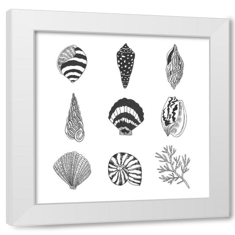 Sea Whispers I White Modern Wood Framed Art Print by Wang, Melissa