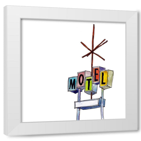 Urban Sign I White Modern Wood Framed Art Print by McCreery, Paul
