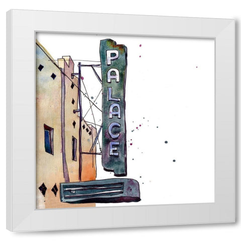 Urban Sign II White Modern Wood Framed Art Print by McCreery, Paul