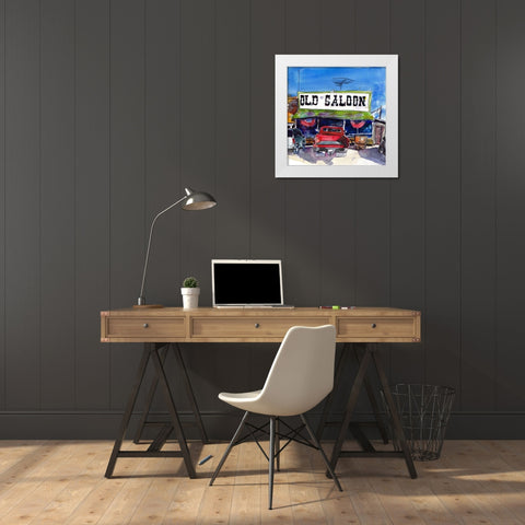 Urban Scape II White Modern Wood Framed Art Print by McCreery, Paul